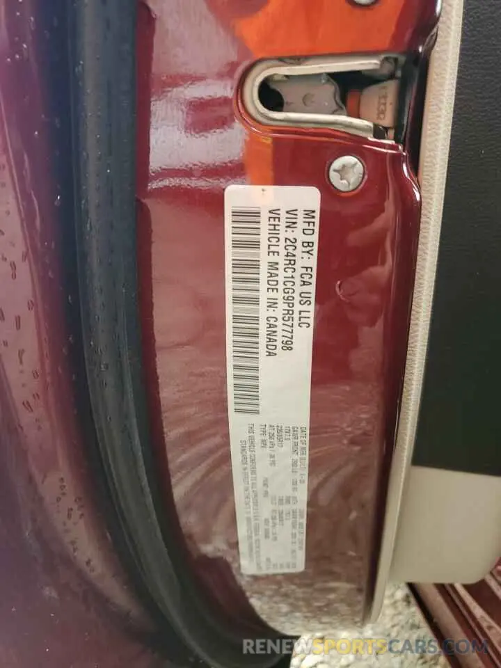 14 Photograph of a damaged car 2C4RC1CG9PR577798 CHRYSLER MINIVAN 2023