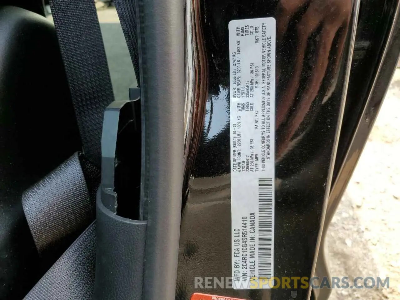 12 Photograph of a damaged car 2C4RC1CG4SR514410 CHRYSLER MINIVAN 2025