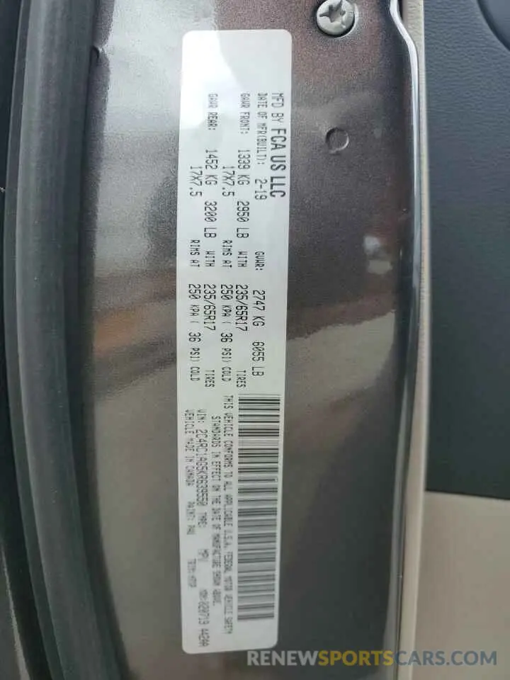 14 Photograph of a damaged car 2C4RC1AG5KR639550 CHRYSLER PACIFICA 2019