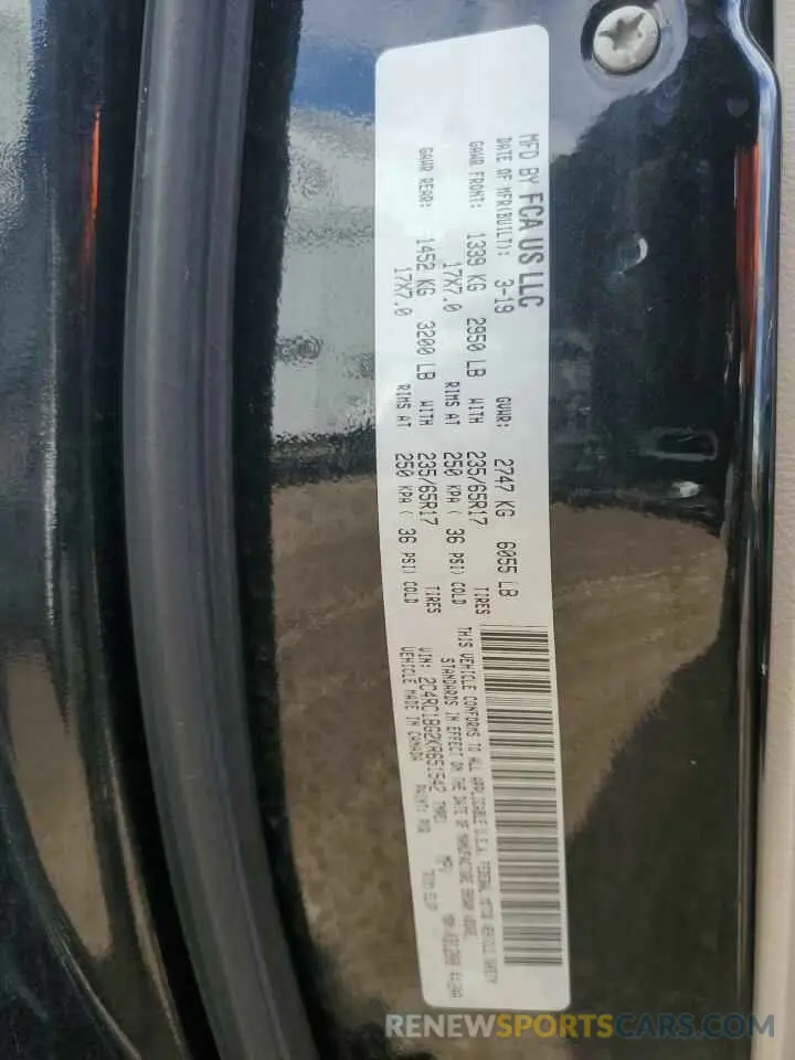 13 Photograph of a damaged car 2C4RC1BG2KR651542 CHRYSLER PACIFICA 2019