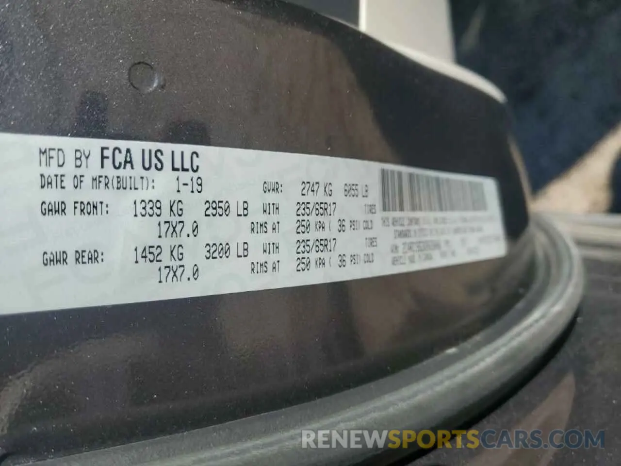 13 Photograph of a damaged car 2C4RC1BG3KR626486 CHRYSLER PACIFICA 2019