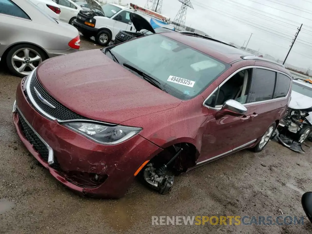 1 Photograph of a damaged car 2C4RC1GG4KR732325 CHRYSLER PACIFICA 2019
