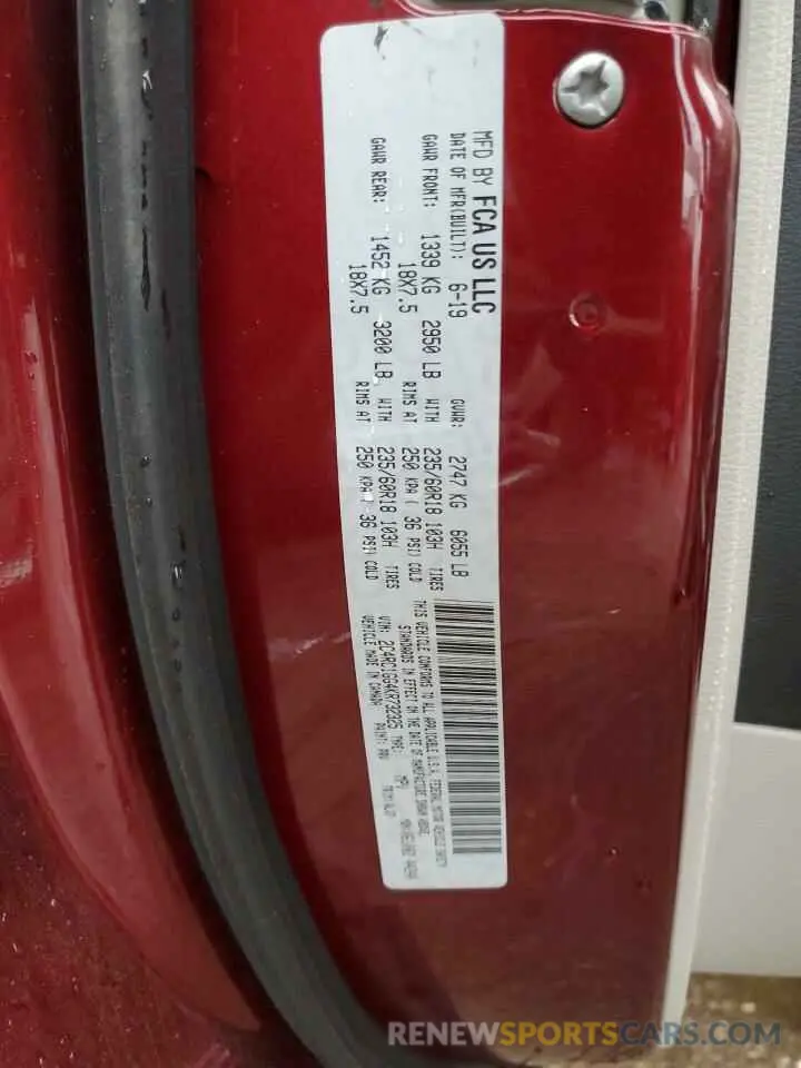 13 Photograph of a damaged car 2C4RC1GG4KR732325 CHRYSLER PACIFICA 2019