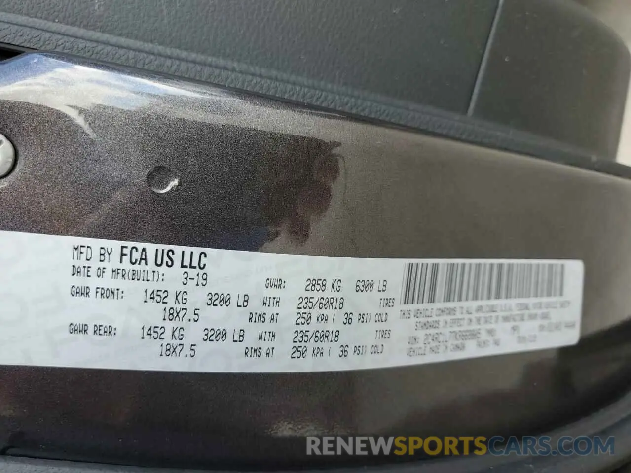 13 Photograph of a damaged car 2C4RC1L77KR668805 CHRYSLER PACIFICA 2019