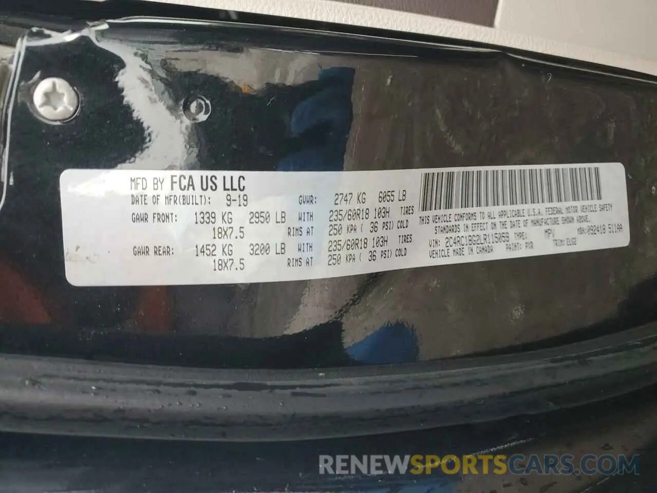 14 Photograph of a damaged car 2C4RC1BG2LR115059 CHRYSLER PACIFICA 2020