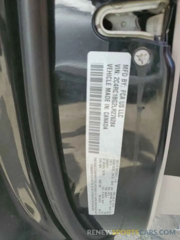 14 Photograph of a damaged car 2C4RC1BG2LR276284 CHRYSLER PACIFICA 2020