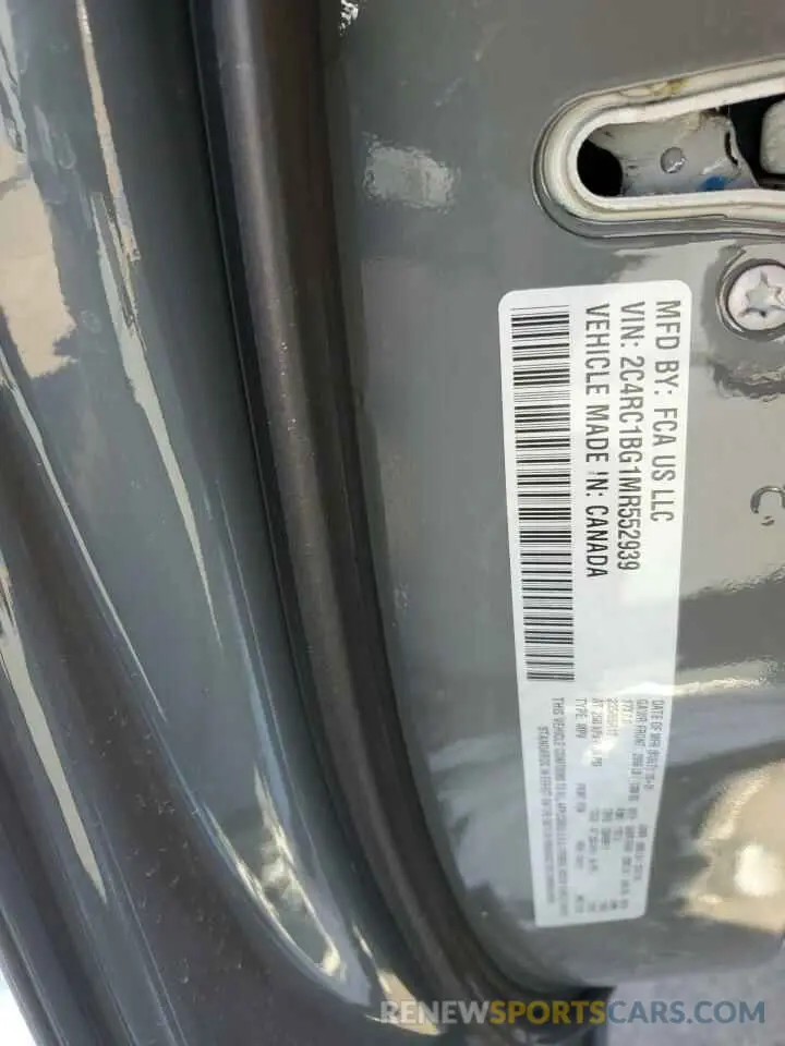 15 Photograph of a damaged car 2C4RC1BG1MR552939 CHRYSLER PACIFICA 2021