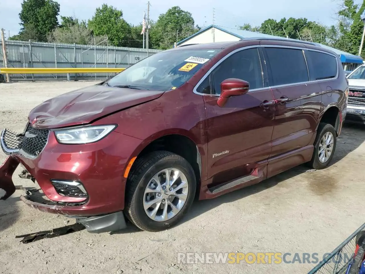 1 Photograph of a damaged car 2C4RC1BG2MR553176 CHRYSLER PACIFICA 2021
