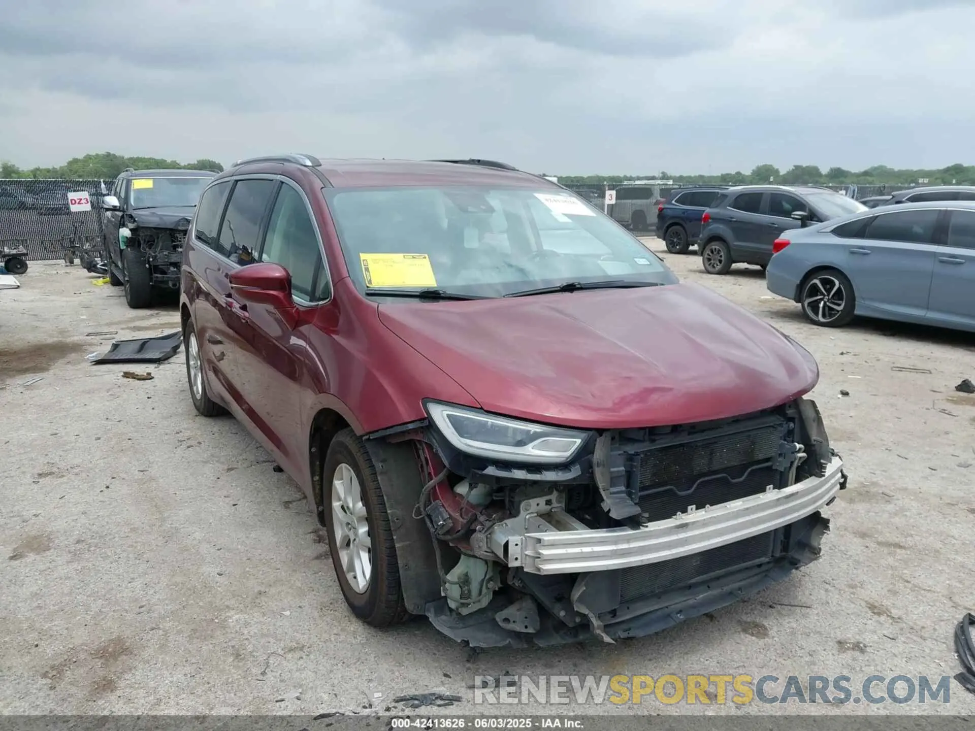 1 Photograph of a damaged car 2C4RC1BG8MR547060 CHRYSLER PACIFICA 2021