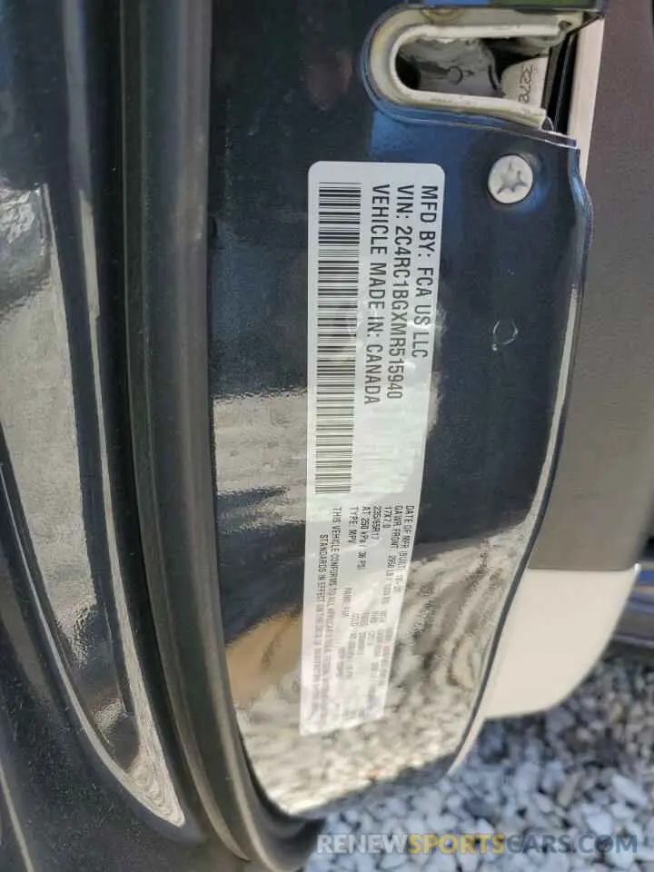 13 Photograph of a damaged car 2C4RC1BGXMR515940 CHRYSLER PACIFICA 2021