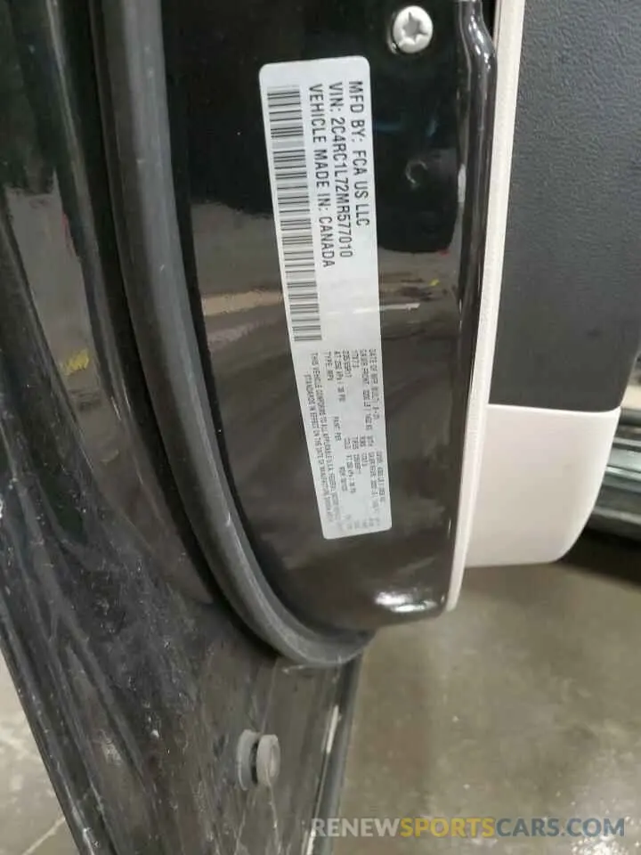 13 Photograph of a damaged car 2C4RC1L72MR577010 CHRYSLER PACIFICA 2021