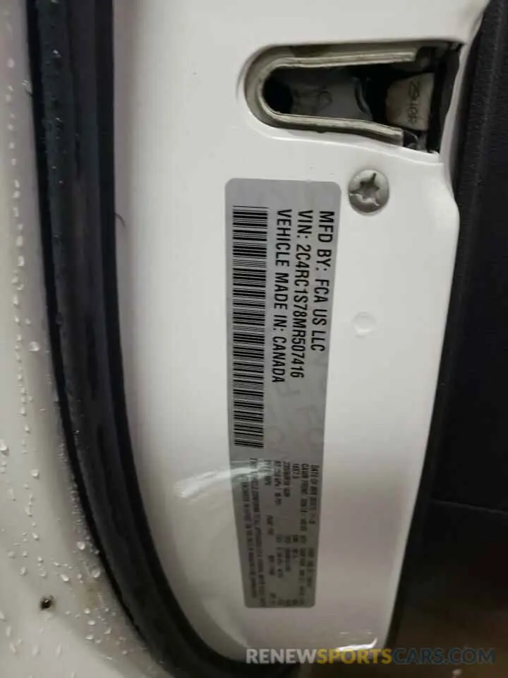 13 Photograph of a damaged car 2C4RC1S78MR507416 CHRYSLER PACIFICA 2021