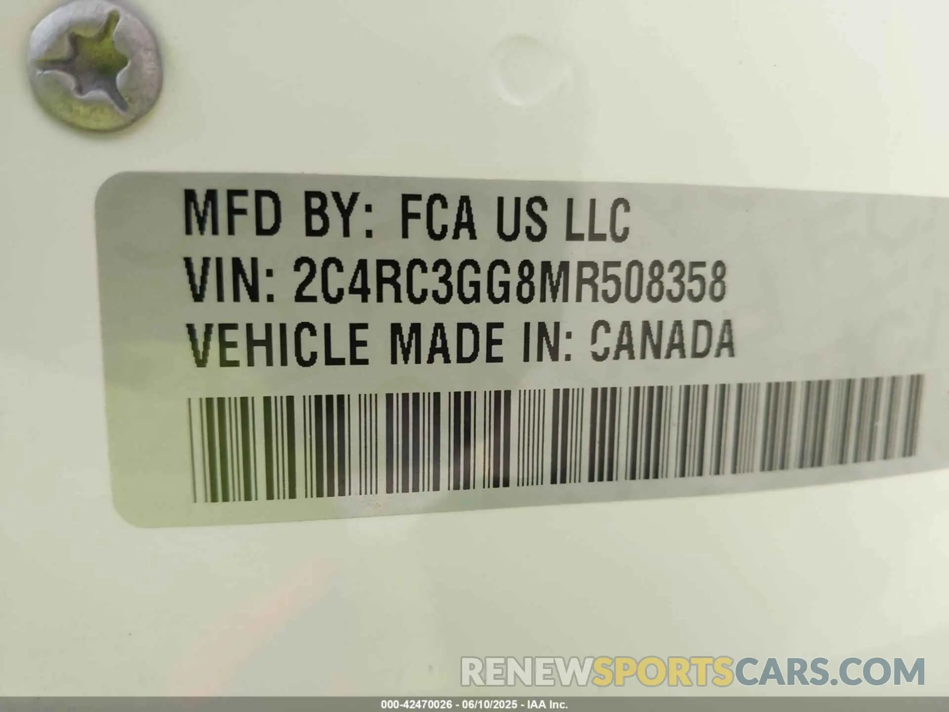 9 Photograph of a damaged car 2C4RC3GG8MR508358 CHRYSLER PACIFICA 2021