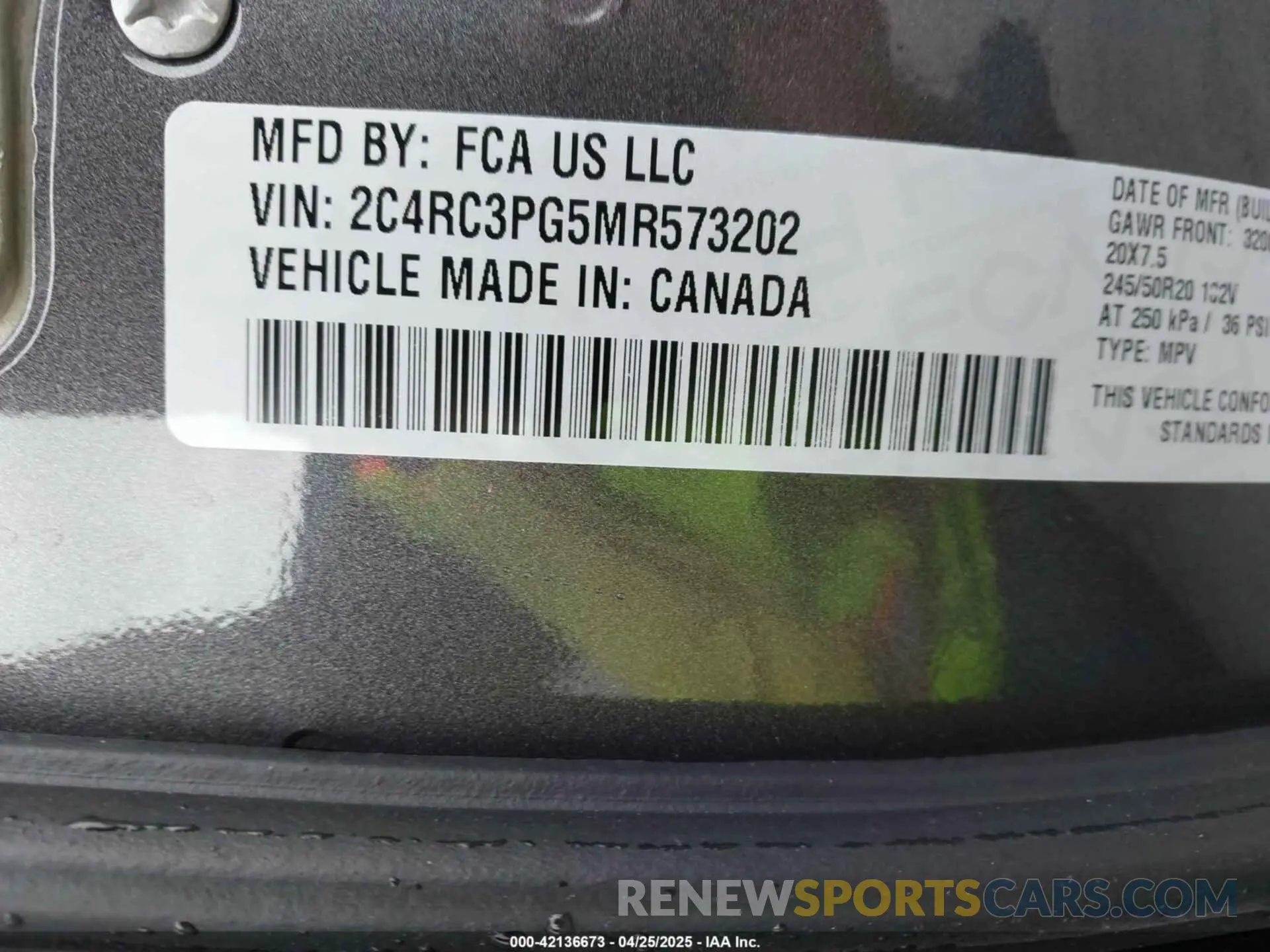 9 Photograph of a damaged car 2C4RC3PG5MR573202 CHRYSLER PACIFICA 2021
