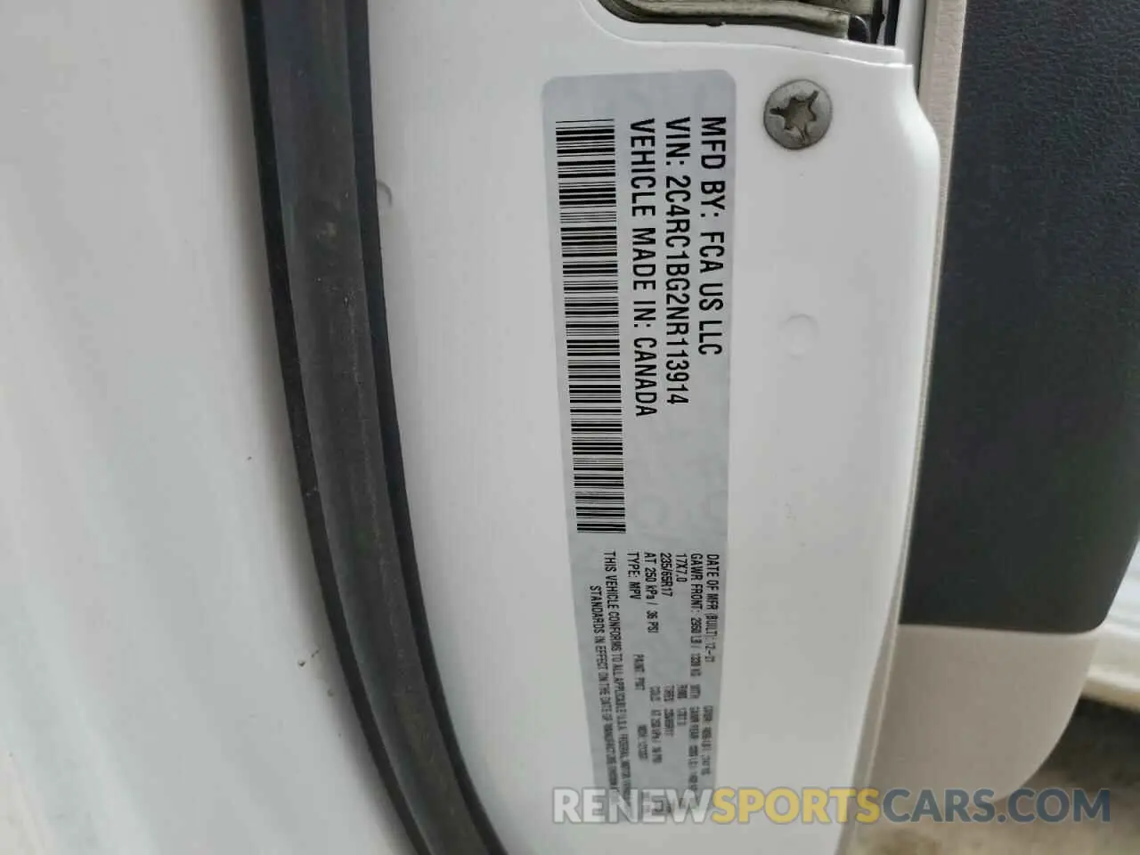 15 Photograph of a damaged car 2C4RC1BG2NR113914 CHRYSLER PACIFICA 2022