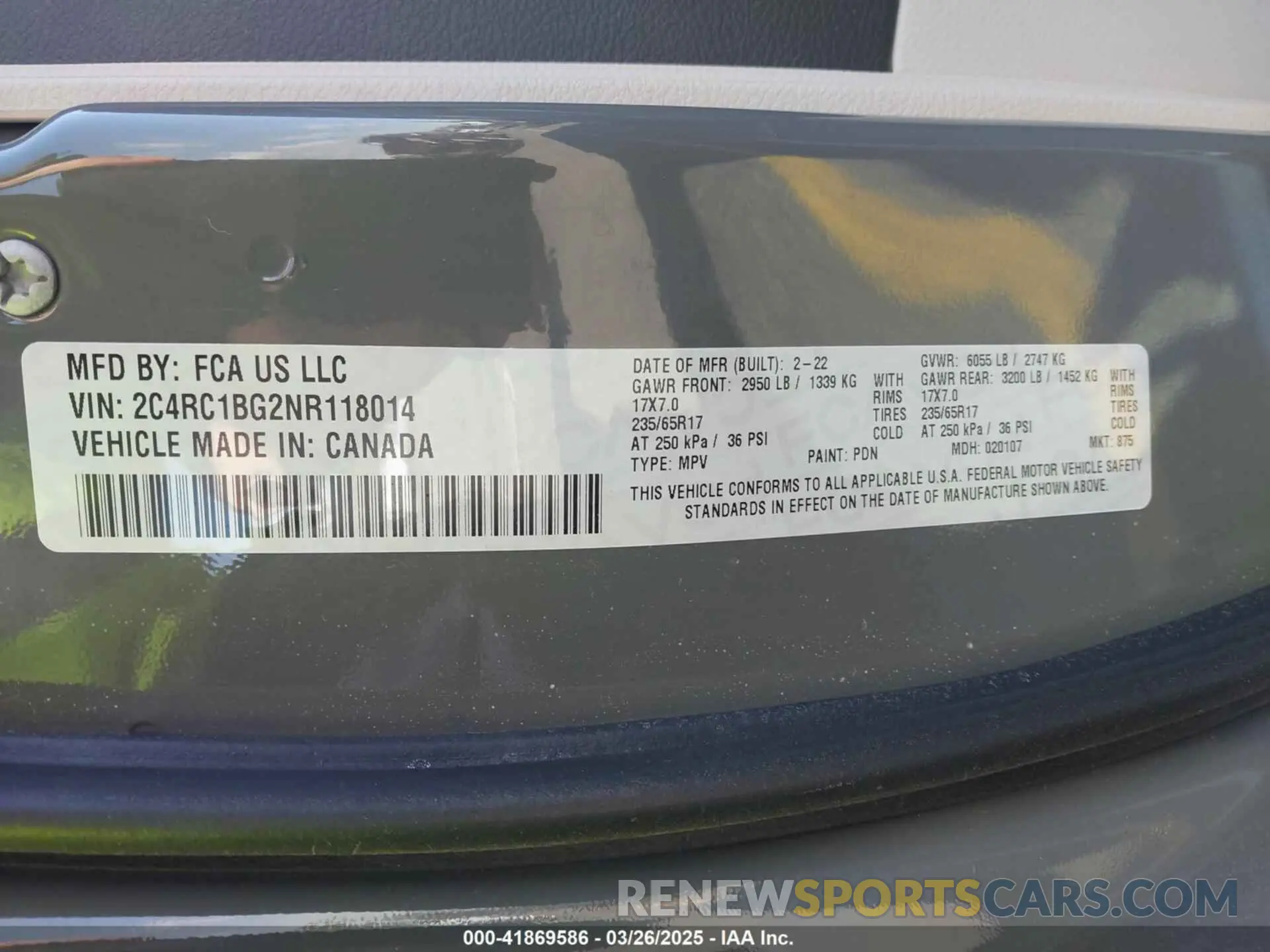 9 Photograph of a damaged car 2C4RC1BG2NR118014 CHRYSLER PACIFICA 2022