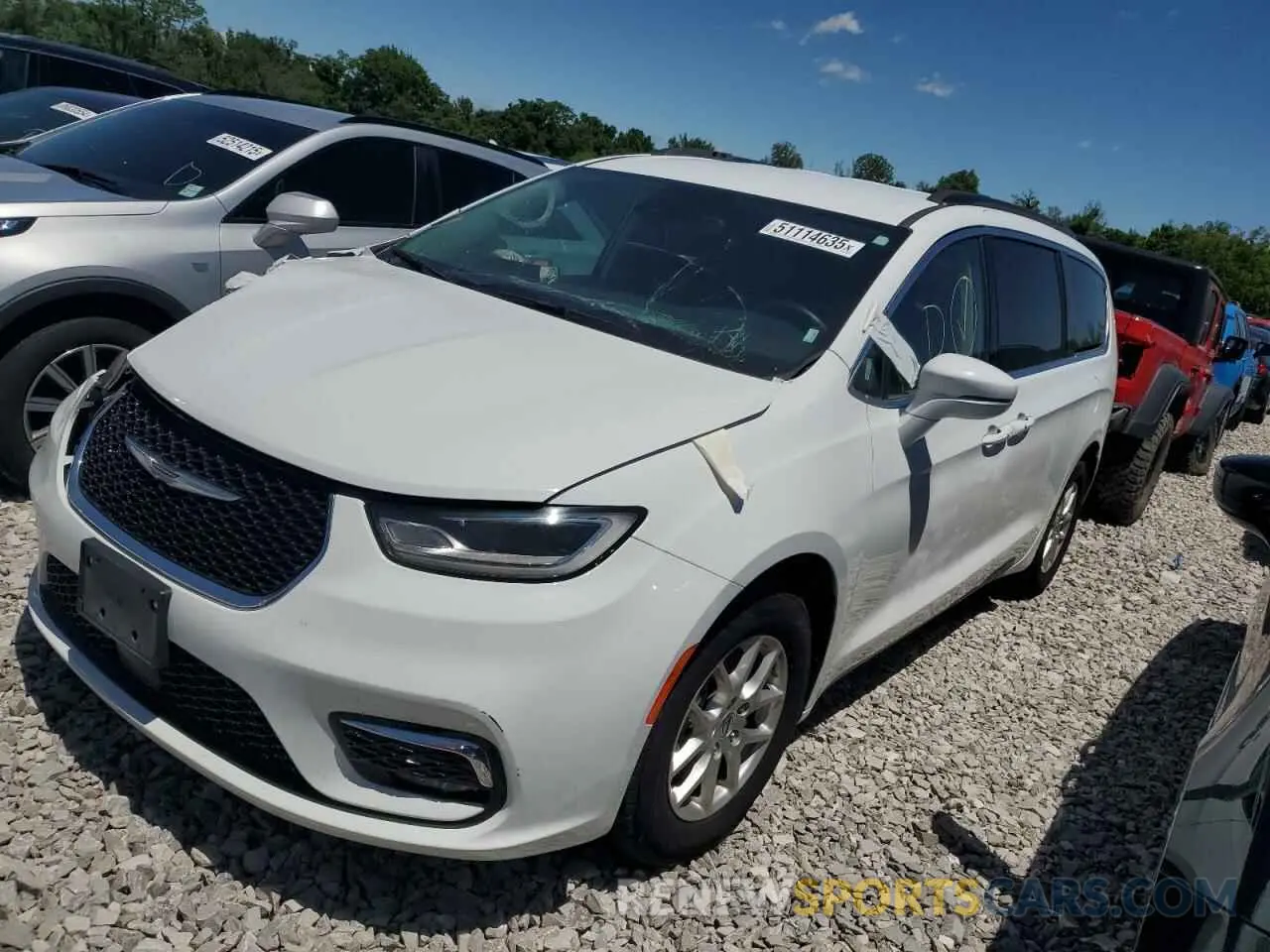 1 Photograph of a damaged car 2C4RC1BG8NR117725 CHRYSLER PACIFICA 2022