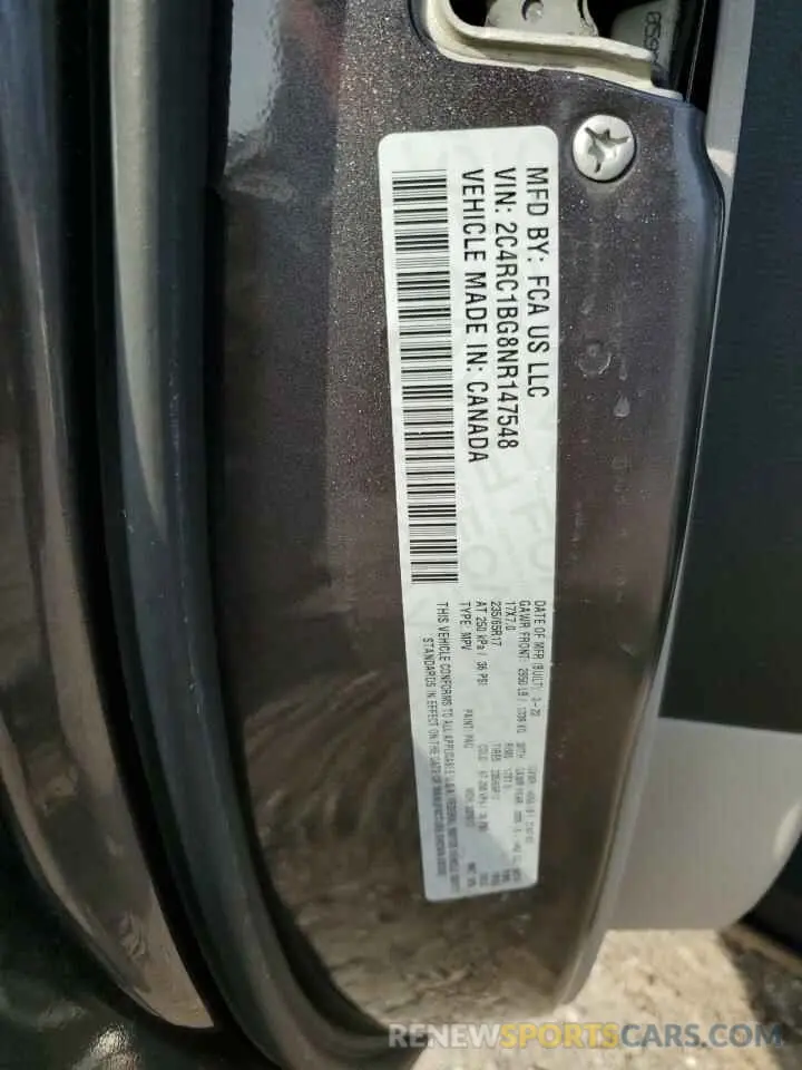 14 Photograph of a damaged car 2C4RC1BG8NR147548 CHRYSLER PACIFICA 2022