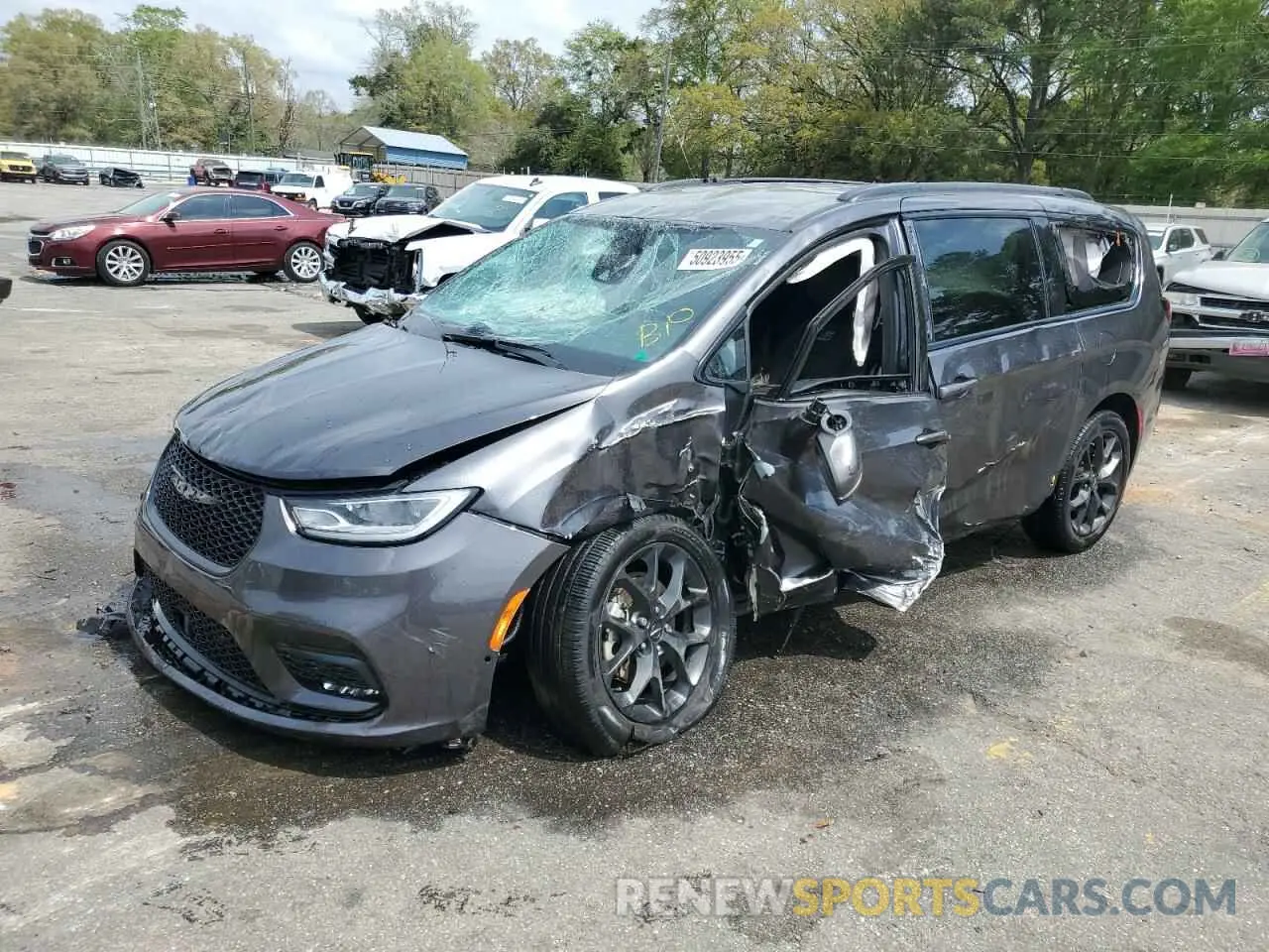 1 Photograph of a damaged car 2C4RC1BG8NR152314 CHRYSLER PACIFICA 2022