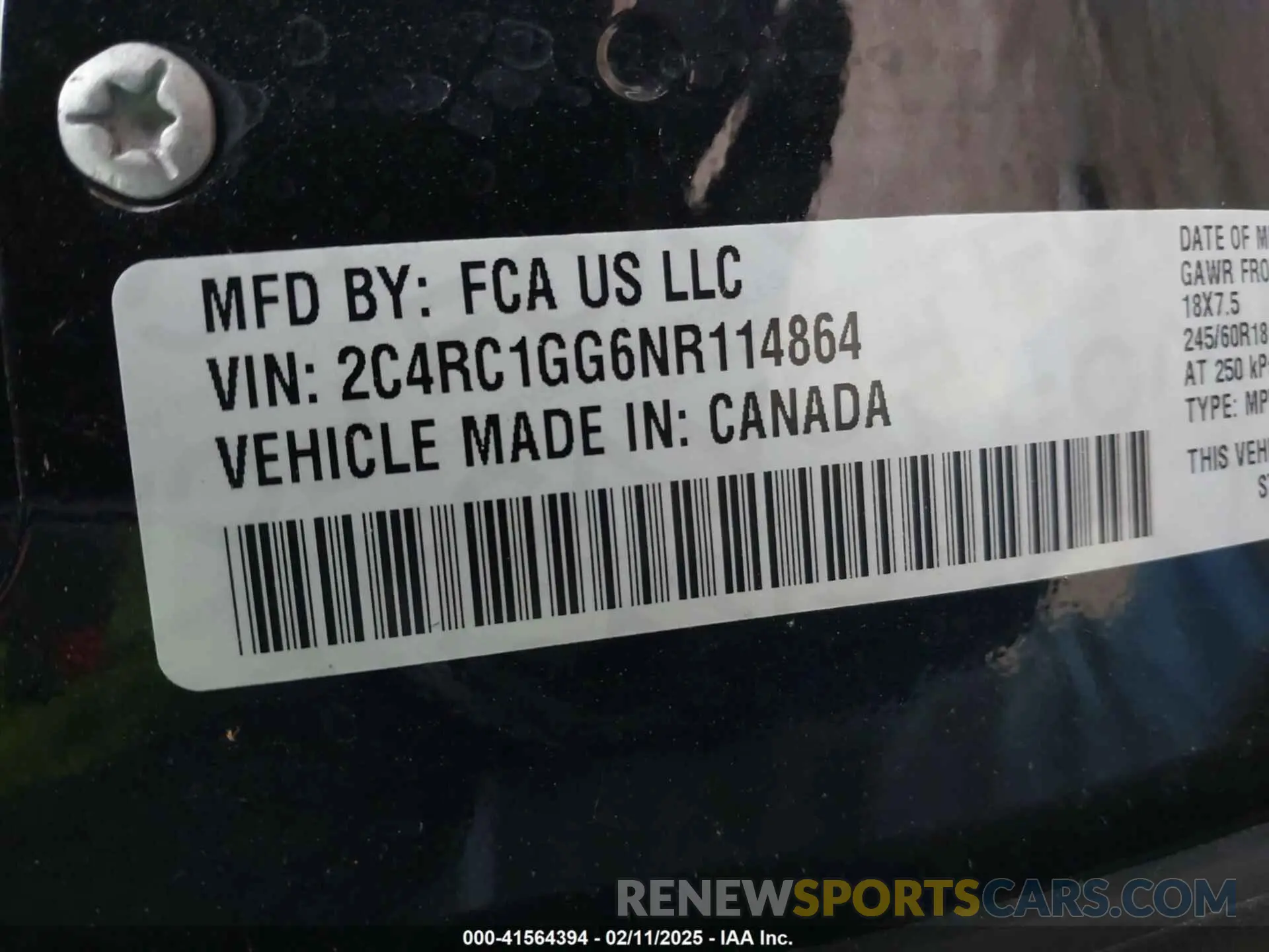 9 Photograph of a damaged car 2C4RC1GG6NR114864 CHRYSLER PACIFICA 2022