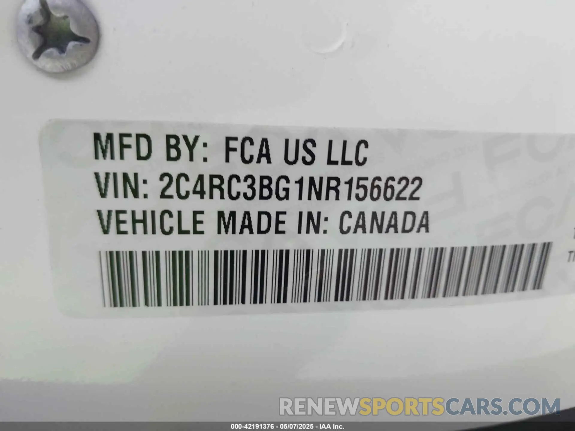 9 Photograph of a damaged car 2C4RC3BG1NR156622 CHRYSLER PACIFICA 2022