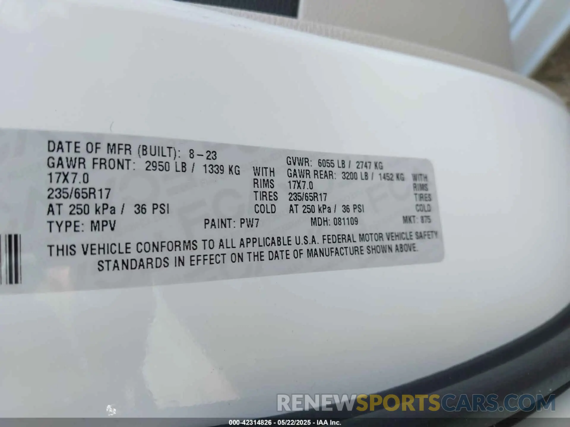 9 Photograph of a damaged car 2C4RC1BG0PR616490 CHRYSLER PACIFICA 2023