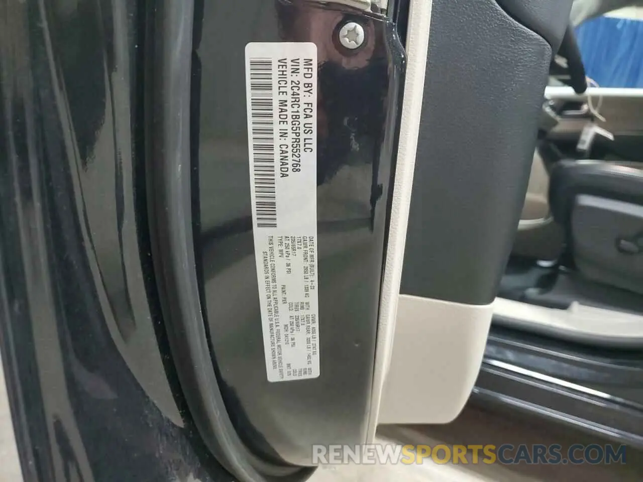 13 Photograph of a damaged car 2C4RC1BG5PR552768 CHRYSLER PACIFICA 2023
