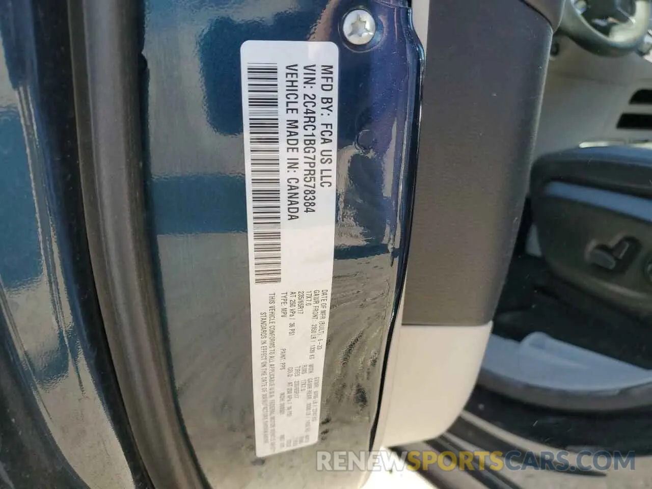 13 Photograph of a damaged car 2C4RC1BG7PR578384 CHRYSLER PACIFICA 2023