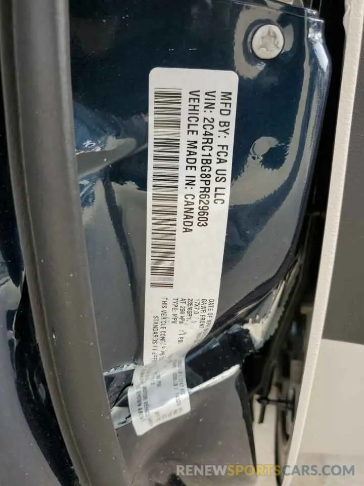 16 Photograph of a damaged car 2C4RC1BG8PR629603 CHRYSLER PACIFICA 2023