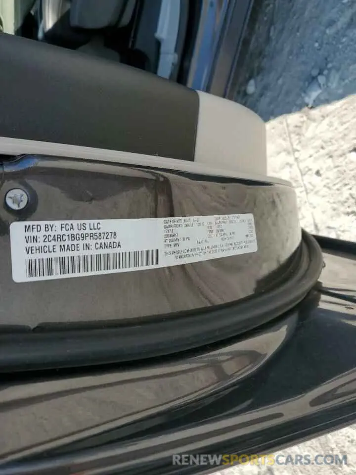13 Photograph of a damaged car 2C4RC1BG9PR587278 CHRYSLER PACIFICA 2023