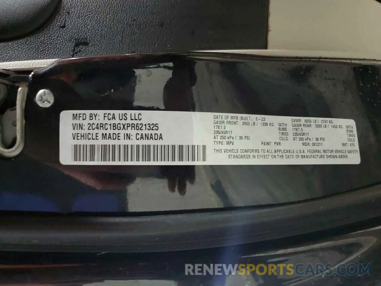 13 Photograph of a damaged car 2C4RC1BGXPR621325 CHRYSLER PACIFICA 2023