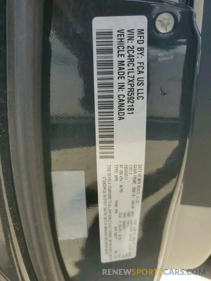 14 Photograph of a damaged car 2C4RC1L7XPR592181 CHRYSLER PACIFICA 2023