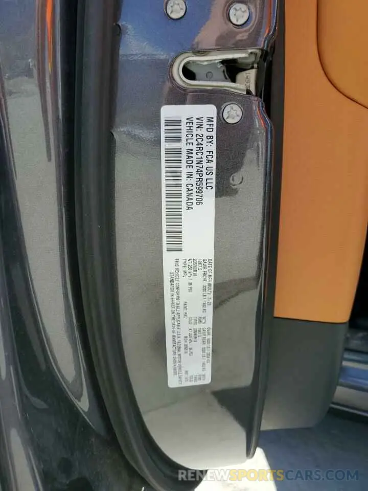 13 Photograph of a damaged car 2C4RC1N74PR599706 CHRYSLER PACIFICA 2023