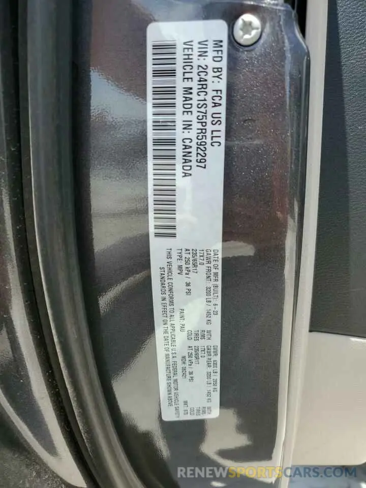 14 Photograph of a damaged car 2C4RC1S75PR592297 CHRYSLER PACIFICA 2023