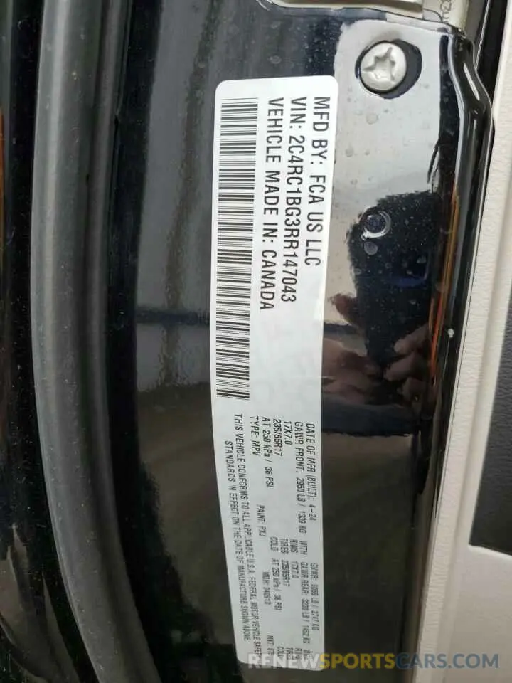14 Photograph of a damaged car 2C4RC1BG3RR147043 CHRYSLER PACIFICA 2024