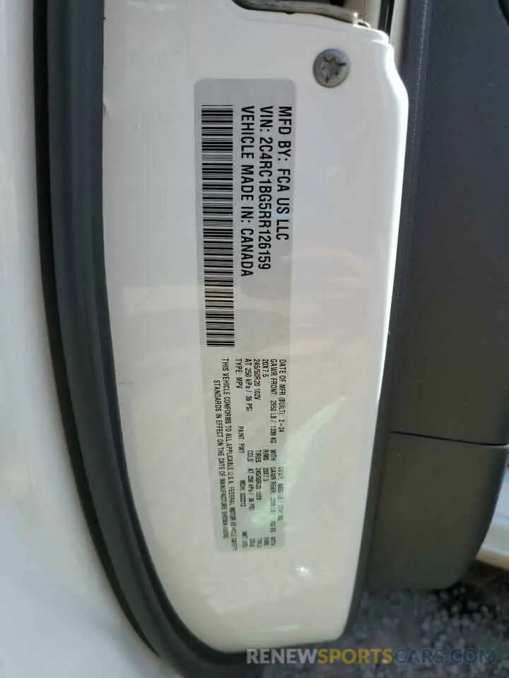 14 Photograph of a damaged car 2C4RC1BG5RR126159 CHRYSLER PACIFICA 2024