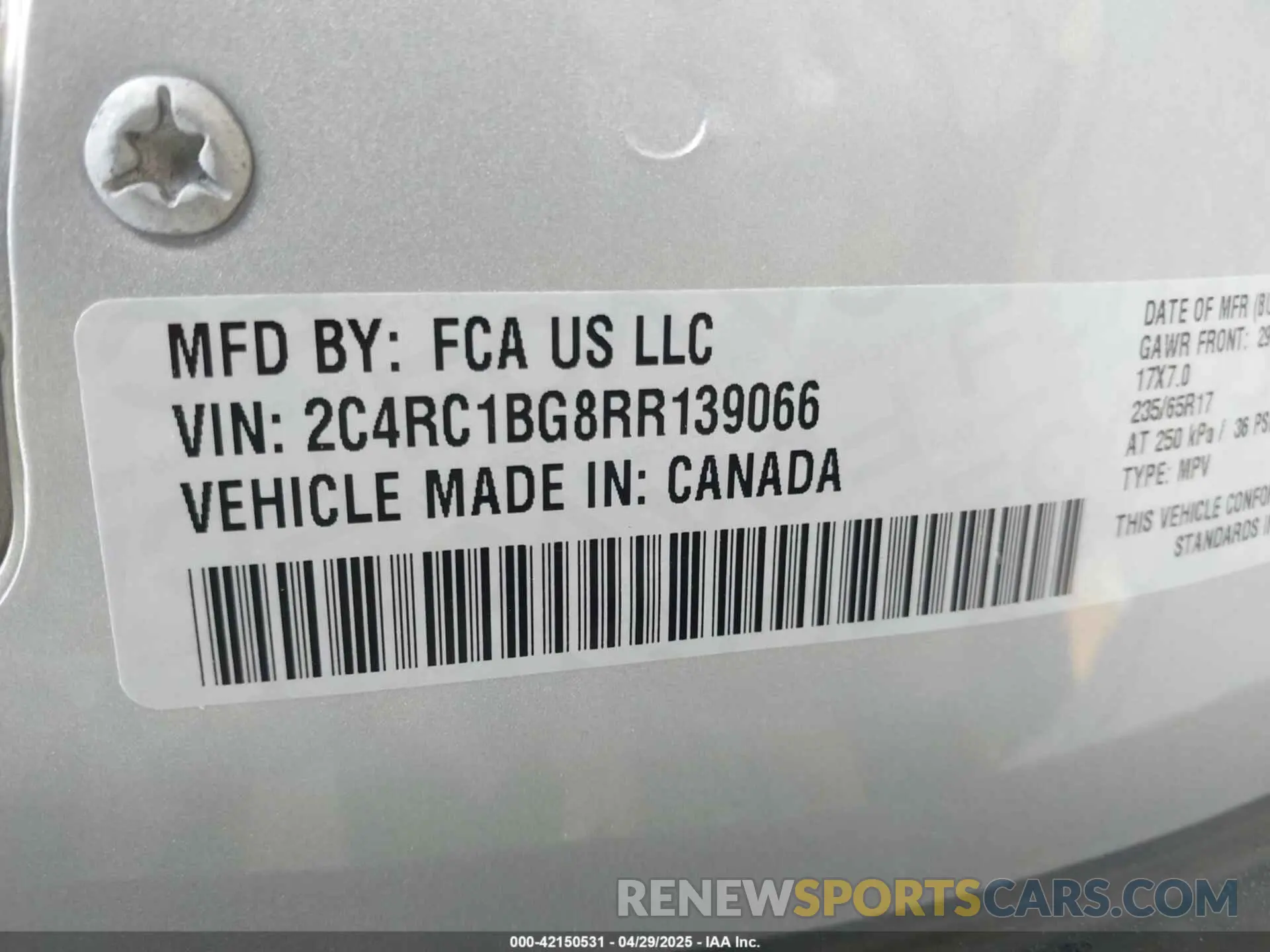 9 Photograph of a damaged car 2C4RC1BG8RR139066 CHRYSLER PACIFICA 2024