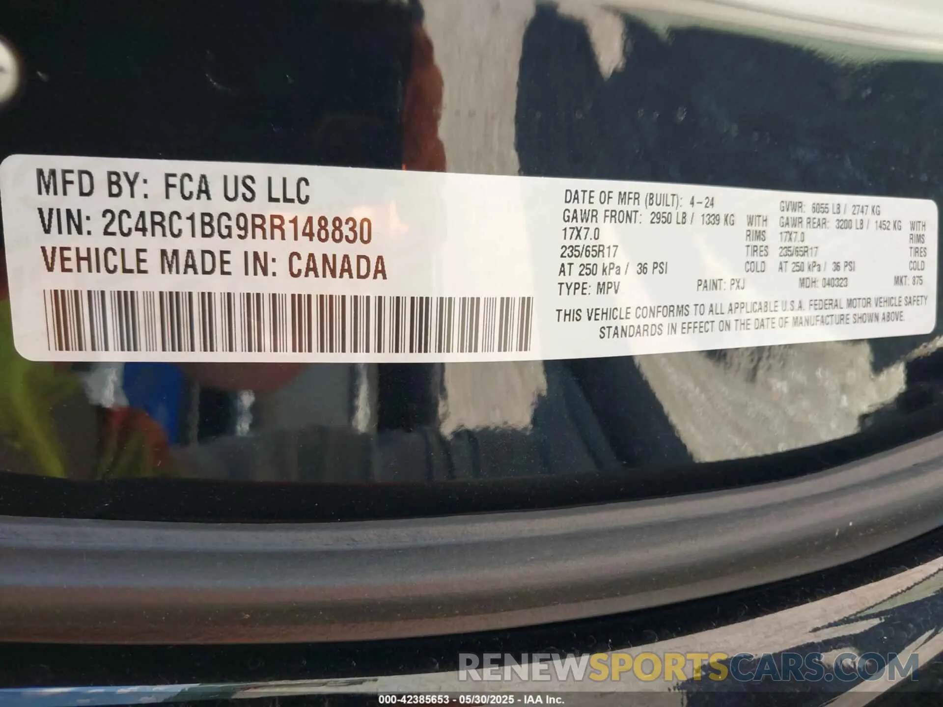 9 Photograph of a damaged car 2C4RC1BG9RR148830 CHRYSLER PACIFICA 2024