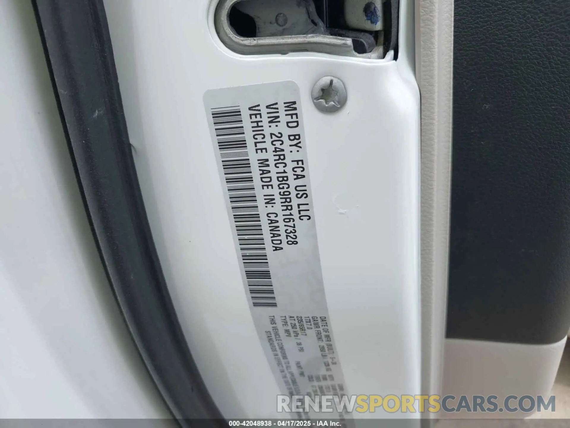 9 Photograph of a damaged car 2C4RC1BG9RR167328 CHRYSLER PACIFICA 2024