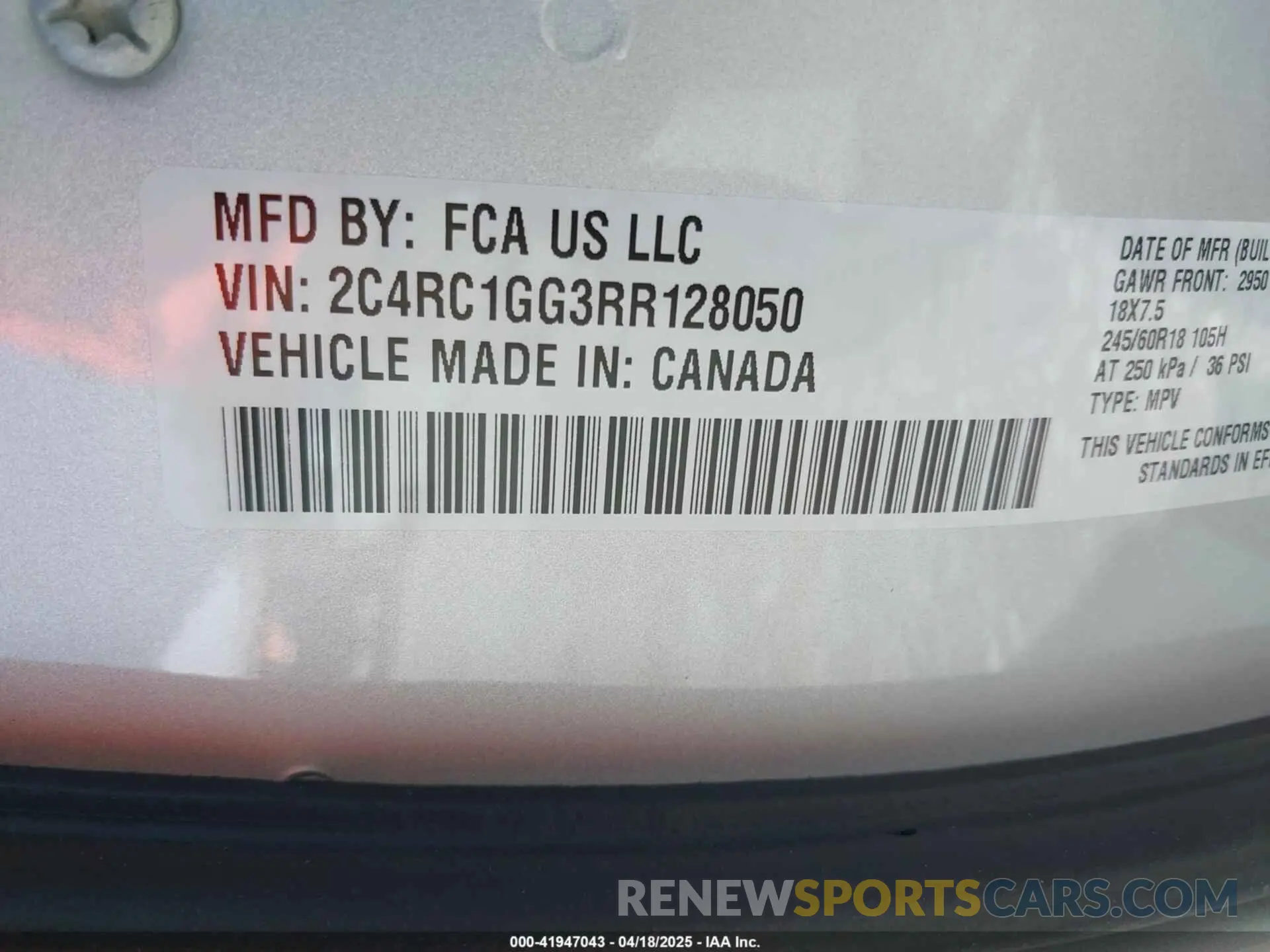 9 Photograph of a damaged car 2C4RC1GG3RR128050 CHRYSLER PACIFICA 2024