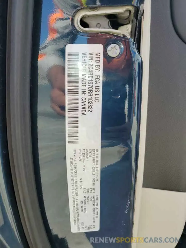 13 Photograph of a damaged car 2C4RC1S70RR102822 CHRYSLER PACIFICA 2024
