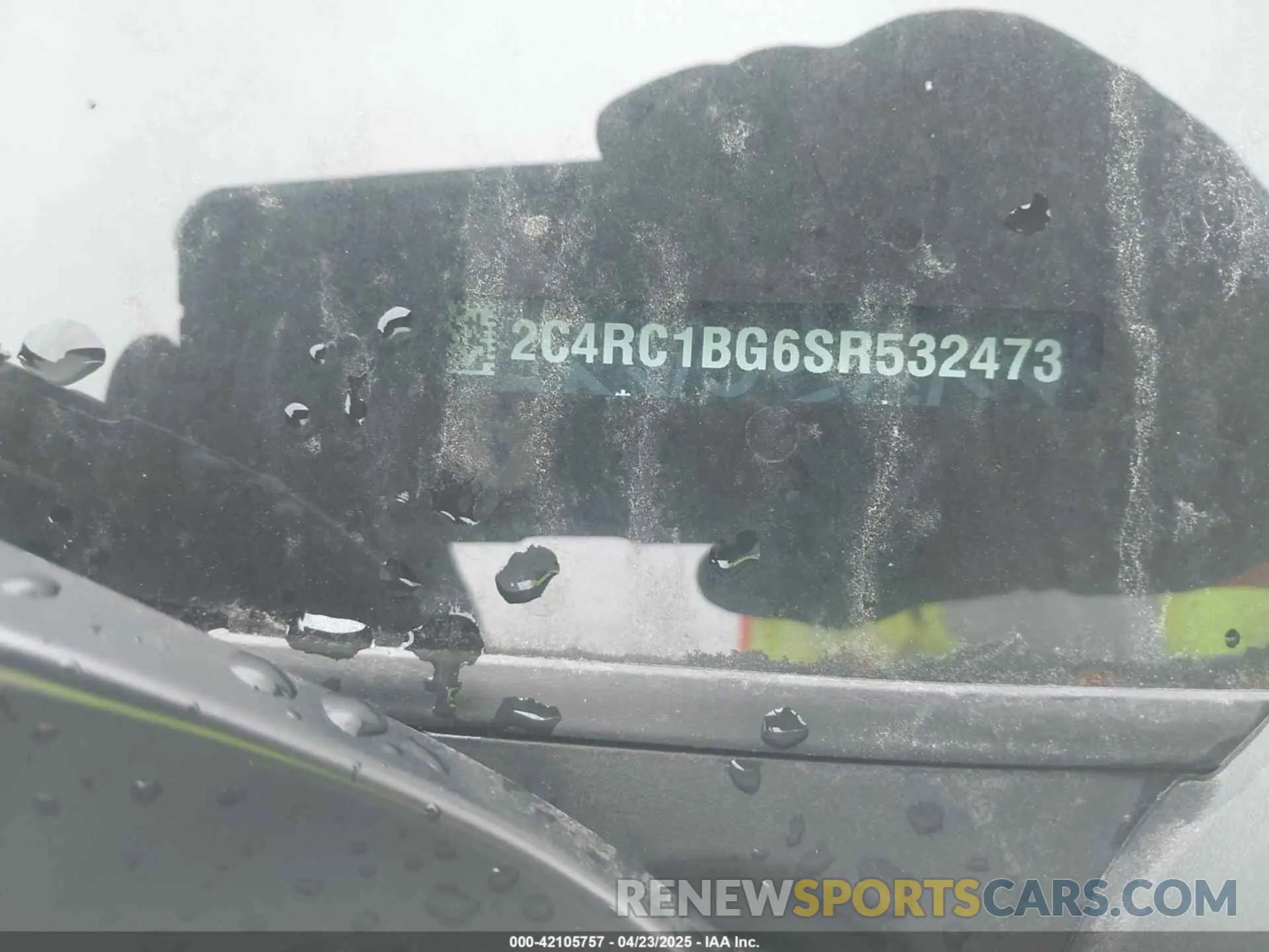 9 Photograph of a damaged car 2C4RC1BG6SR532473 CHRYSLER PACIFICA 2025