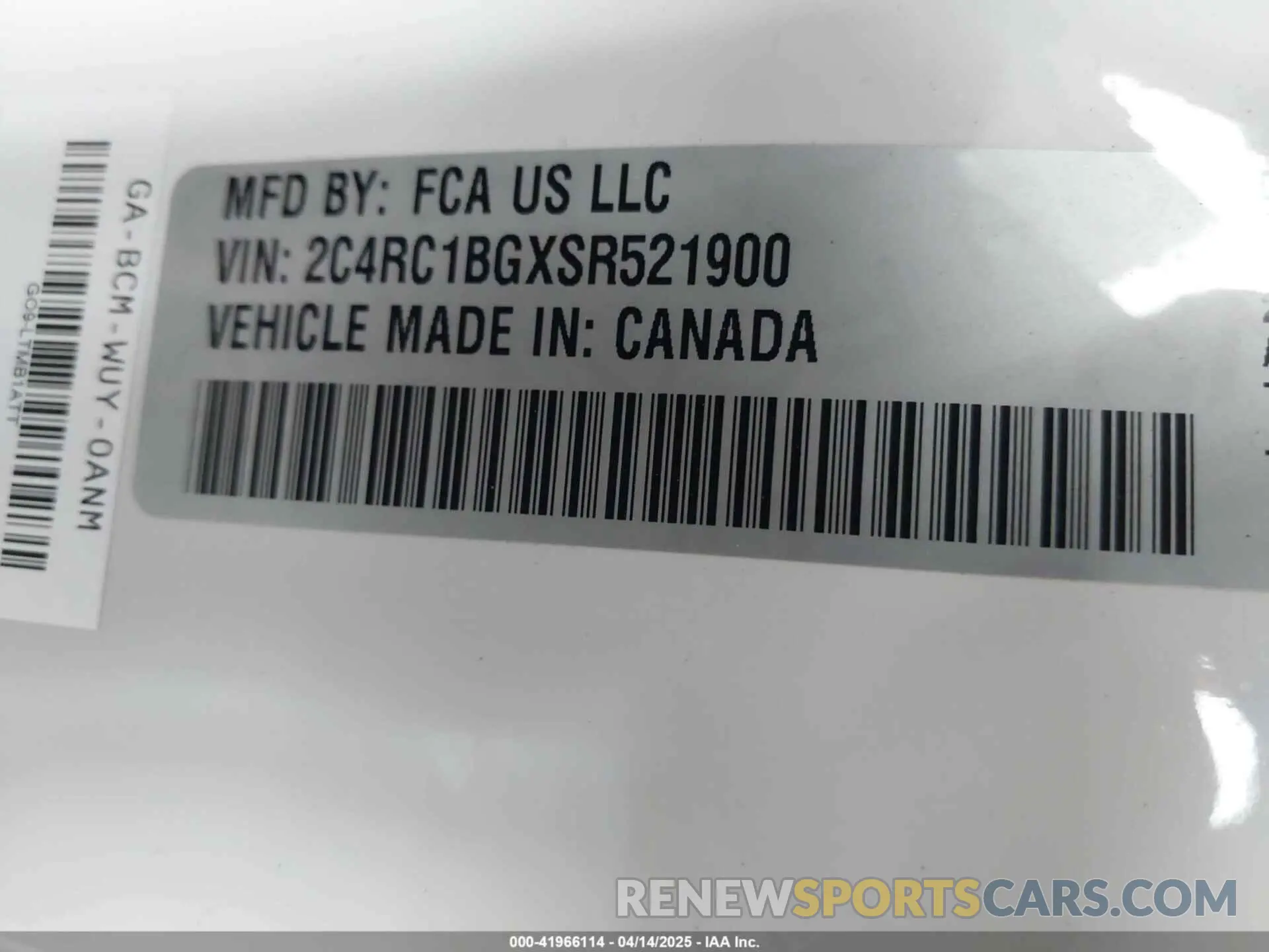 9 Photograph of a damaged car 2C4RC1BGXSR521900 CHRYSLER PACIFICA 2025