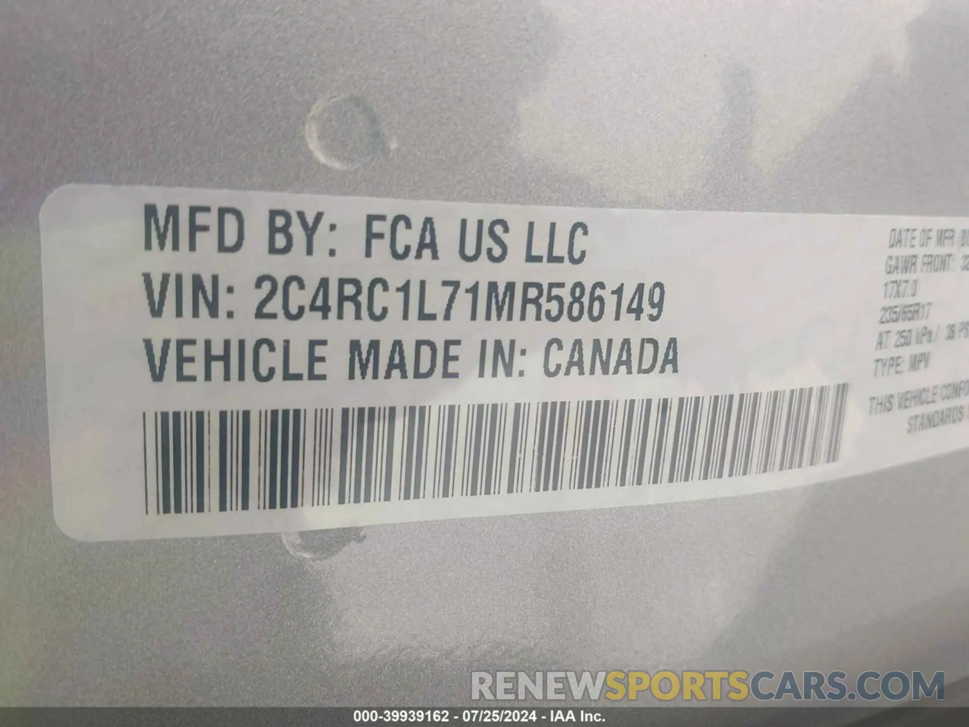 9 Photograph of a damaged car 2C4RC1L71MR586149 CHRYSLER PACIFICA HYBRID 2021