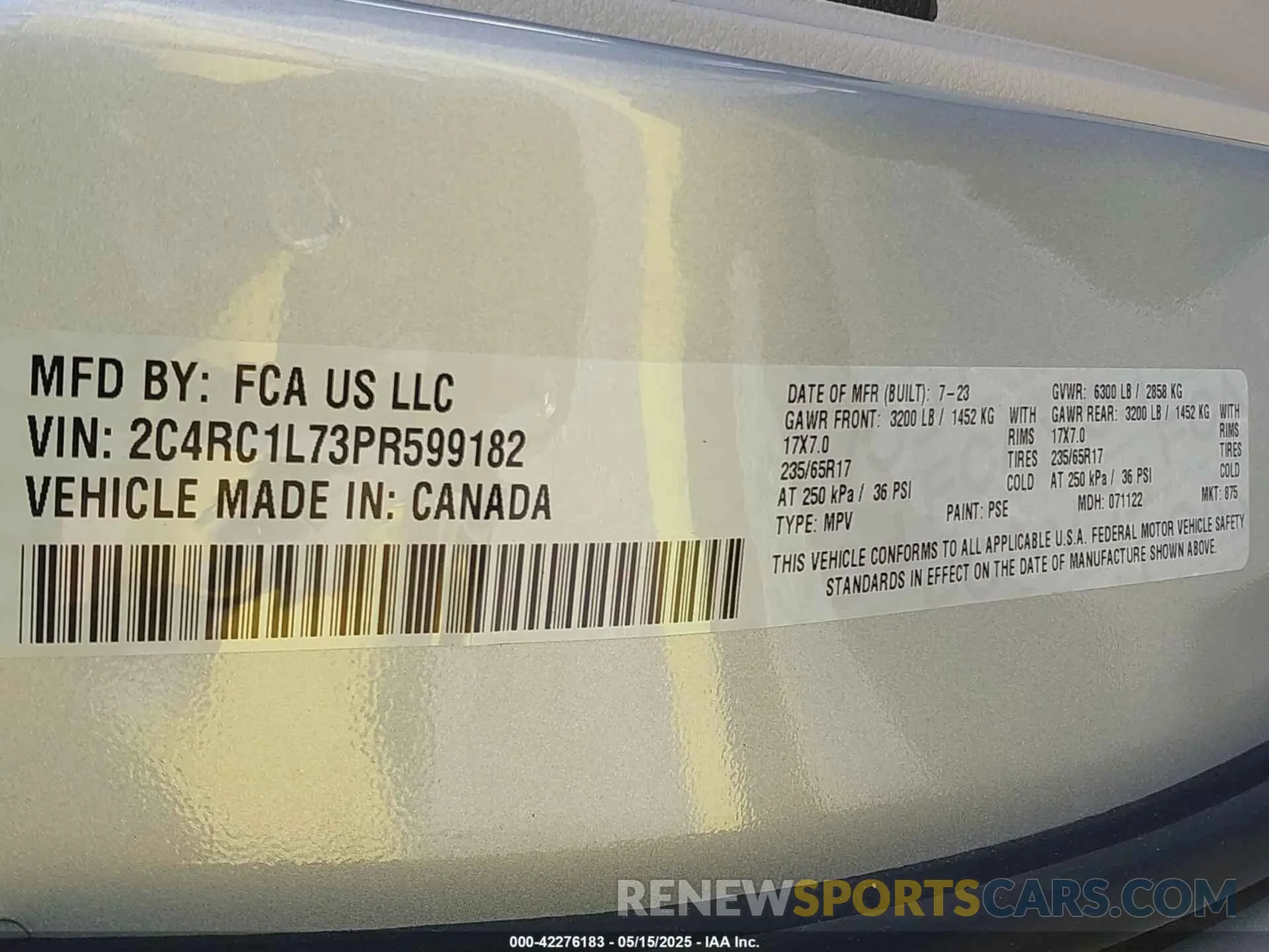 9 Photograph of a damaged car 2C4RC1L73PR599182 CHRYSLER PACIFICA HYBRID 2023