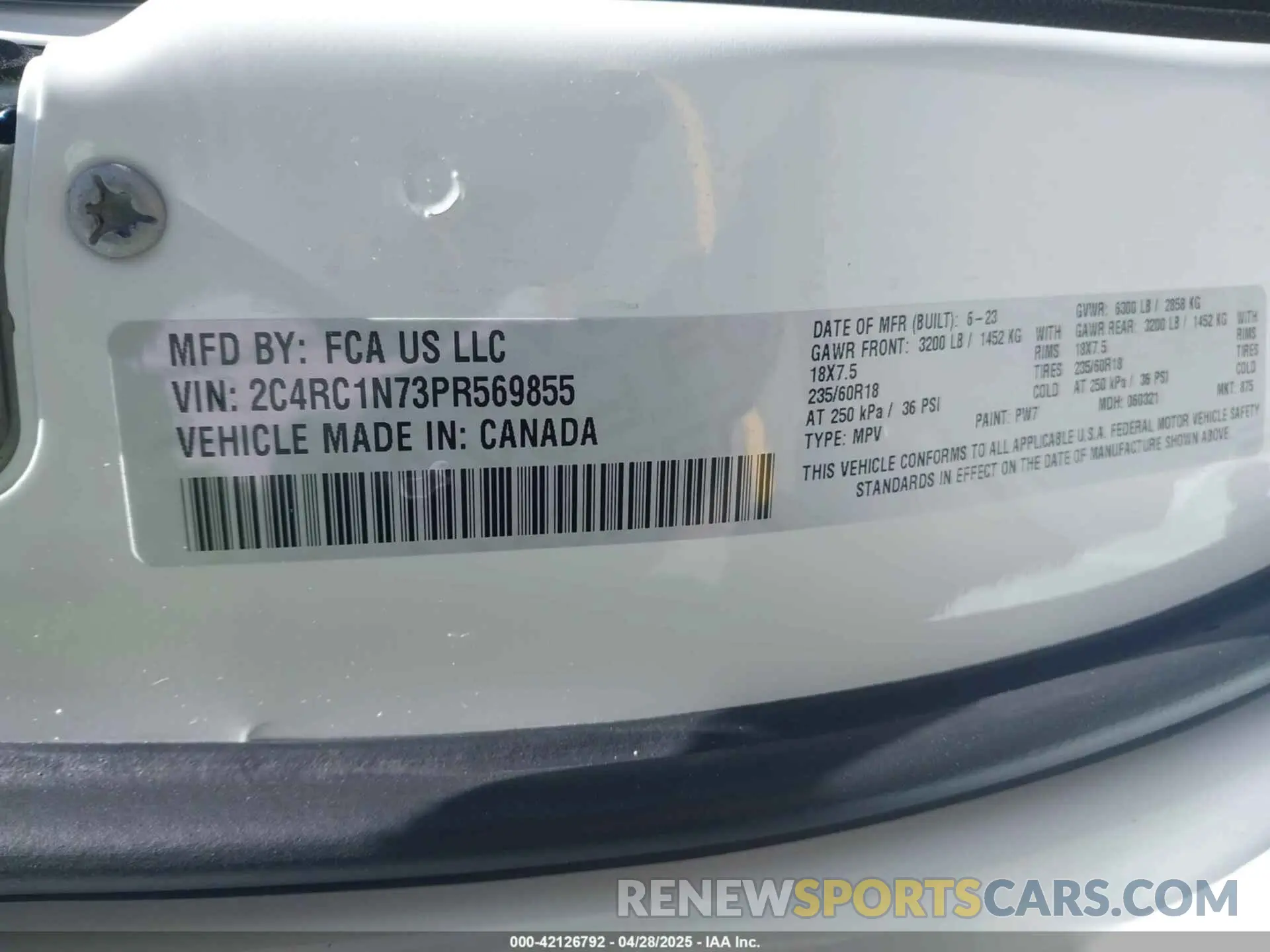 9 Photograph of a damaged car 2C4RC1N73PR569855 CHRYSLER PACIFICA HYBRID 2023