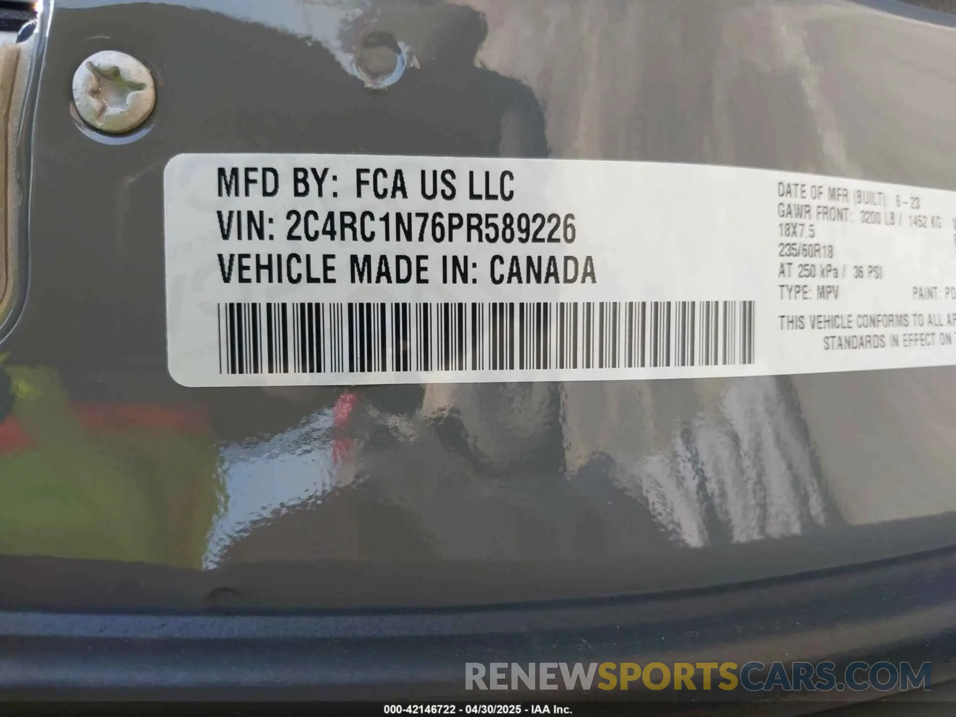 9 Photograph of a damaged car 2C4RC1N76PR589226 CHRYSLER PACIFICA HYBRID 2023