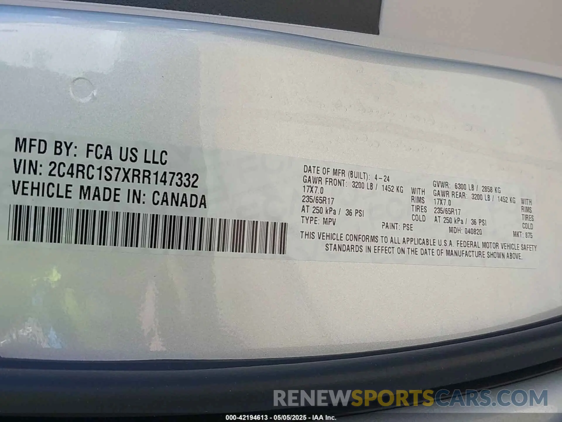 9 Photograph of a damaged car 2C4RC1S7XRR147332 CHRYSLER PACIFICA HYBRID 2024