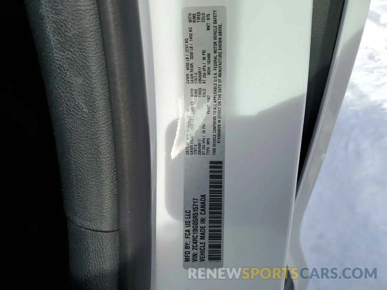 13 Photograph of a damaged car 2C4RC1BG0SR515717 CHRYSLER PACIFICA S 2025