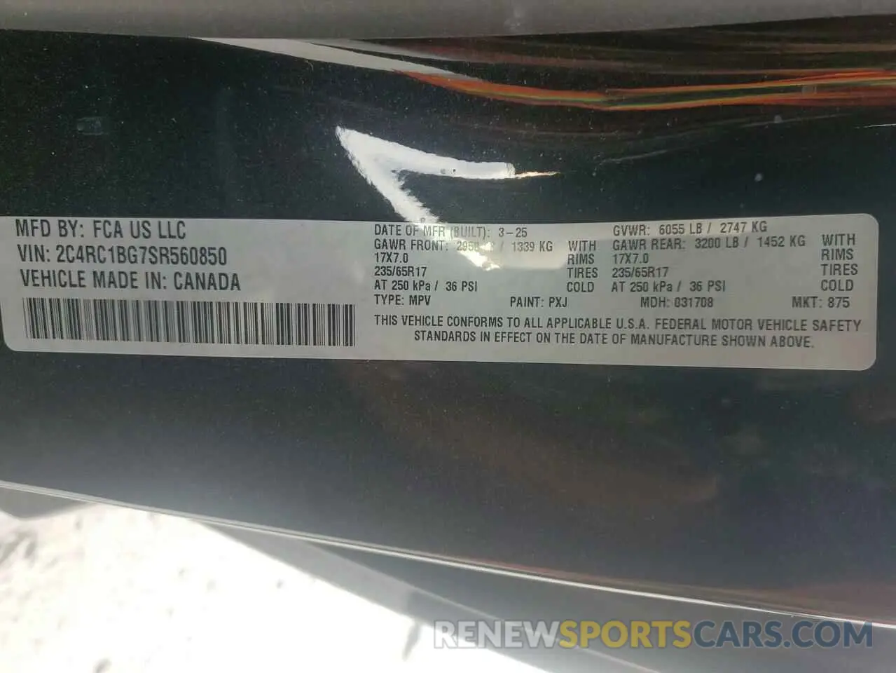 13 Photograph of a damaged car 2C4RC1BG7SR560850 CHRYSLER PACIFICA S 2025